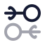 Earrings icon with twotone rounded style