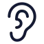 Ear icon with stroke standard style