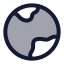 Earth icon with duotone standard style