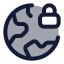 Earthlock icon with duotone rounded style