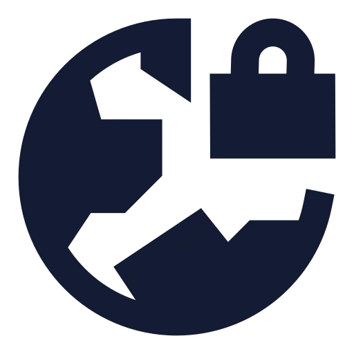 Earth Lock Icon in Solid Sharp style