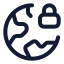 Earthlock icon with stroke rounded style