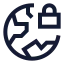 Earthlock icon with stroke sharp style