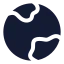 Earth icon with solid standard style