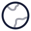 Earth icon with twotone rounded style