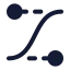 Easecurvecontrolpoints icon with duotone standard style