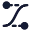 Easecurvecontrolpoints icon with solid rounded style