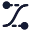 Easecurvecontrolpoints icon with solid standard style