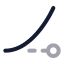 Easeincontrolpoint icon with twotone rounded style