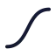 Easeinout icon with stroke rounded style