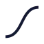 Easeinout icon with stroke sharp style