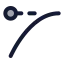 Easeoutcontrolpoint icon with duotone standard style