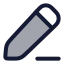 Edit icon with duotone rounded style