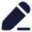 Edit icon with solid rounded style