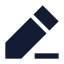 Edit icon with solid sharp style