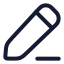 Edit icon with stroke rounded style