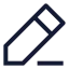 Edit icon with stroke sharp style
