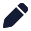 Edit icon with solid rounded style
