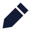 Edit icon with solid sharp style