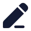 Edit icon with solid rounded style