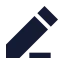 Edit icon with solid sharp style