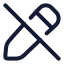 Editoff icon with stroke rounded style