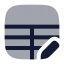 Edittable icon with bulk rounded style