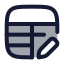 Edittable icon with duotone rounded style