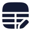 Edittable icon with solid rounded style