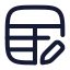 Edittable icon with stroke rounded style