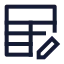 Edittable icon with stroke sharp style