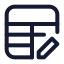 Edittable icon with stroke standard style