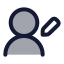 Edituser icon with duotone rounded style