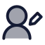 Edituser icon with duotone standard style