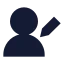 Edituser icon with solid sharp style