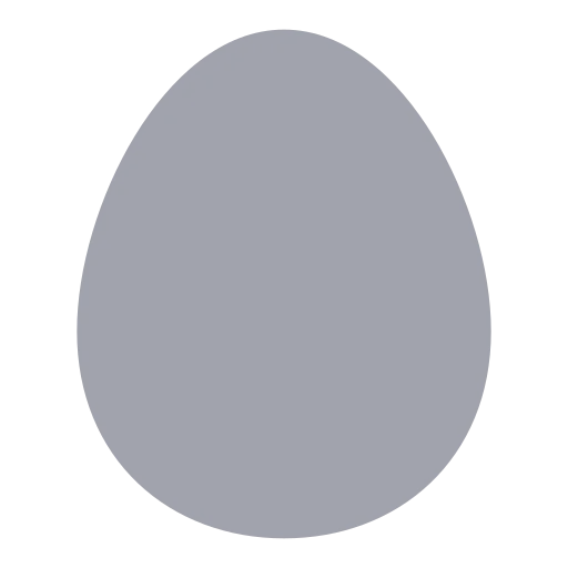 Egg Icon in Bulk Rounded style