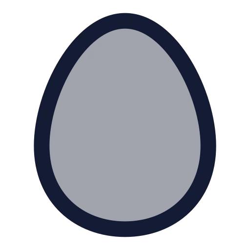 Egg Icon in Duotone Rounded style