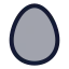 Egg icon with duotone rounded style