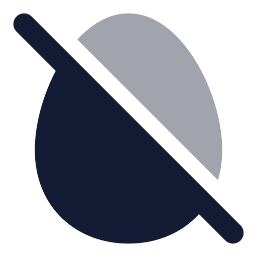 Egg Off Icon in Bulk Rounded style