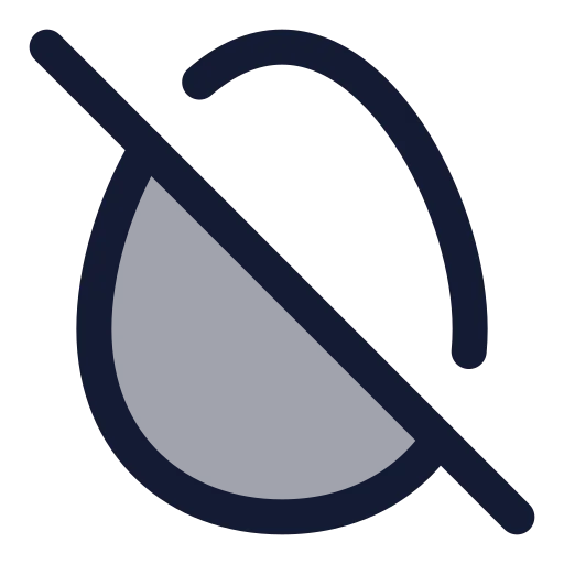 Egg Off Icon in Duotone Rounded style