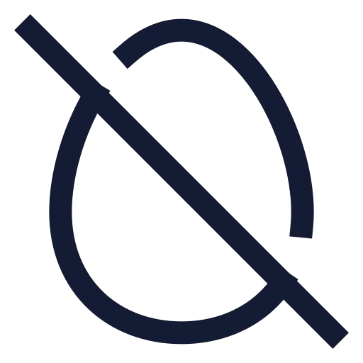 Egg Off Icon in Stroke Sharp style