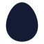 Egg icon with solid rounded style