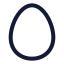 Egg icon with stroke rounded style