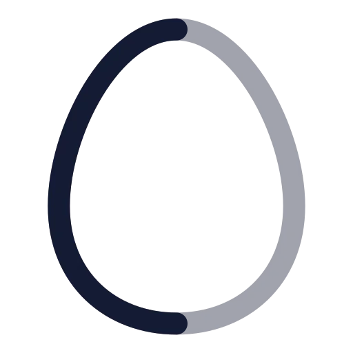 Egg Icon in Twotone Rounded style