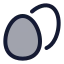 Eggs icon with duotone standard style