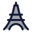 Eiffeltower icon with duotone standard style