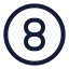 Eightcircle icon with stroke rounded style