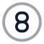 Eightcircle icon with twotone rounded style
