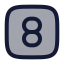 Eightsquare icon with duotone rounded style