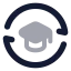 Elearningexchange icon with bulk rounded style